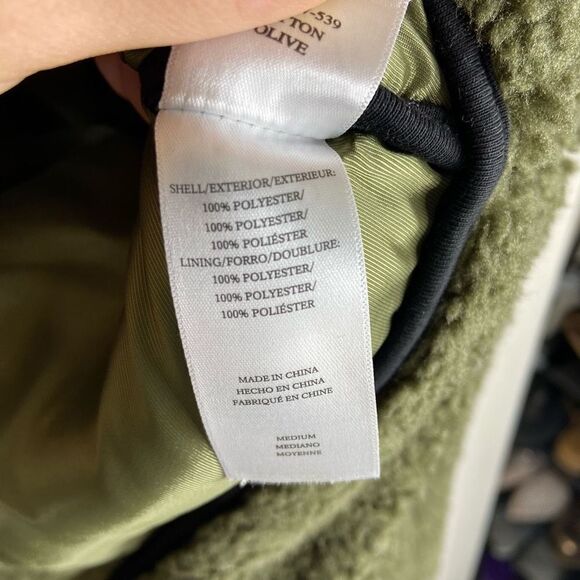 Rails Women's Olive Green Snap Cropped Peyton Quilted Fleece Jacket Size M - Picture 6 of 7